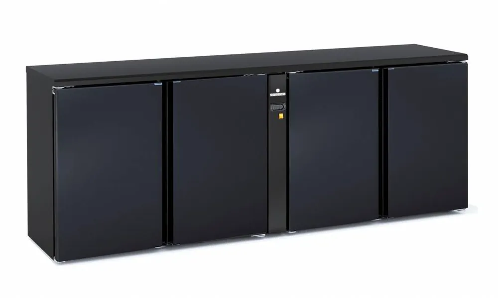 Backbar Barkoelkast - SBP-220 - 4 Deurs - Zonder Koelmachine - 254,5x53x(H)82cm Lage Kosten