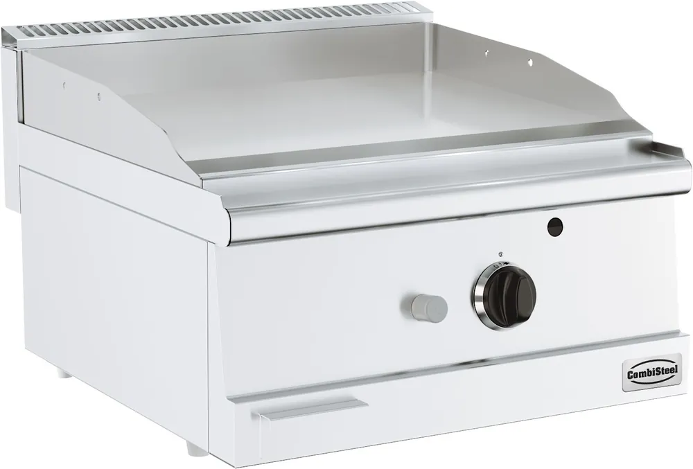 Bas 600 Gasbakplaat Tafelmodel - Verchroomd Glad 7 kW - 600x600x(H)300mm Direct Verzonden