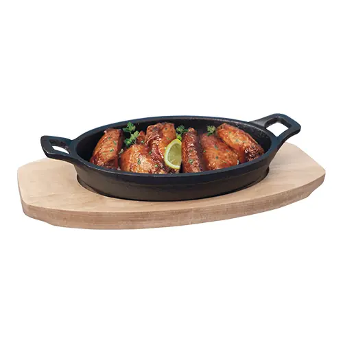 Alleen Vandaag Bistro Serveerpan met Houten Onderbord - 170x120mm