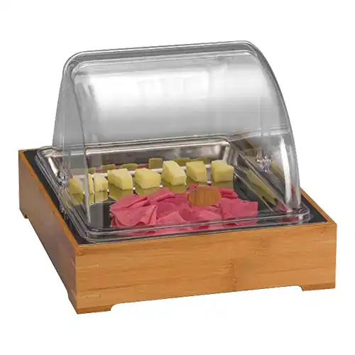 Buffetdisplay Gekoeld Met Rolltop - 310x370x(H)260mm Fabrieksprijs