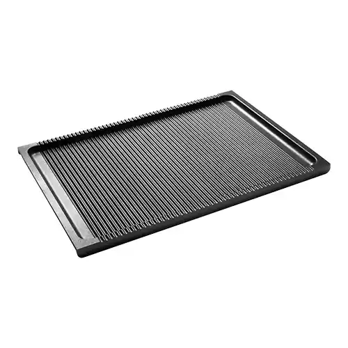 Express Levering Aluminium Grillplaat Gegroefd - Teflon Coating - 380x265mm