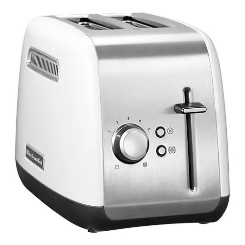Aanbieding Broodrooster Wit 2 Sleuven - Bruiningsregelaar - 1100W - 190x290x(H)210mm