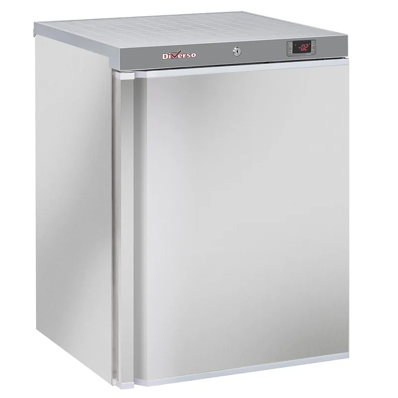 Op = Op Koelkast geventileerd, 200 liter. R.V.S. - 600x625x(h)853mm