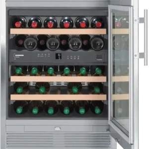 Wijnklimaatkast RVS - 34 Flessen - Liebherr - 123 Liter - WTes 1672 - 60x58x(h)82cm Dagaanbieding