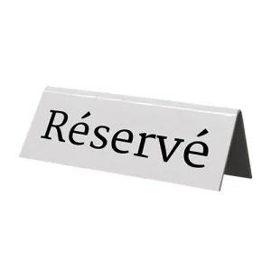 Tafelstandaard 'Réservé' - Wit Acryl - Per 5 Stuks Meest Verkocht