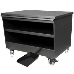 Koop Vandaag Onderstel op wielen met opslagruimte voor steenkool - 1280x800x(h)730mm