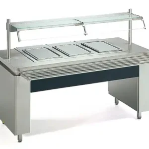 Gratis Retour Rolling Warmbuffet - 2-4-5 Bain-Maries - Centrale Afvoer - Open Kast - Beschikbaar in 3 lengtes