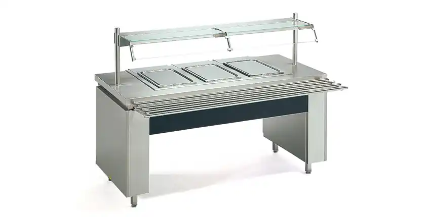 Gratis Retour Rolling Warmbuffet - 2-4-5 Bain-Maries - Centrale Afvoer - Open Kast - Beschikbaar in 3 lengtes