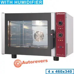 Lage Kosten Elektrische convectieoven - 4x 460x340 mm - manuele bevochtiger - 725x685x(H)565mm