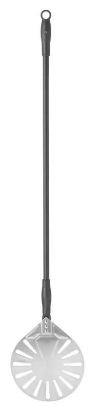 Pizza Schep Rond Geperforeerd - RVS Model - Steel met Schuifgreep - 1200x230mm Meest Verkocht