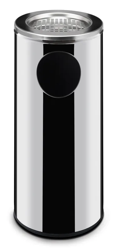 Afvalbak RVS Met Asbak - 33 Liter - Ø240x(H)660mm Actieprijs