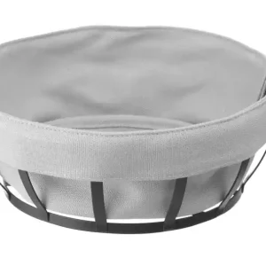 Direct Verzonden Broodmandje Met Wasbare Zak - Rond Model - 220x220x(H)80mm