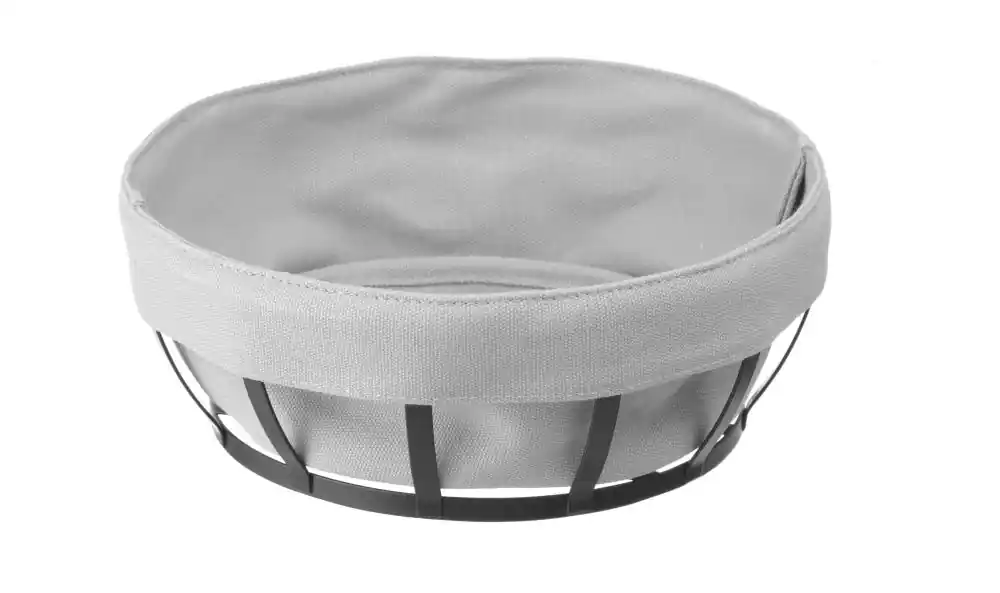 Direct Verzonden Broodmandje Met Wasbare Zak - Rond Model - 220x220x(H)80mm