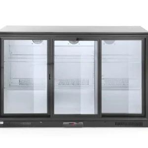 Shop Nu Barkoelkast Met Schuifdeuren - 338 Liter - 6 Verchroomde Schappen - 1335x500x(H)900mm