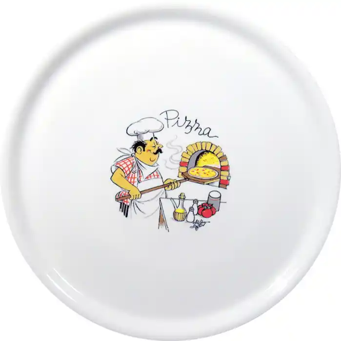 Laatste Kans Pizzabord Gedecoreerd - Duurzaam Porselein - Ø330mm
