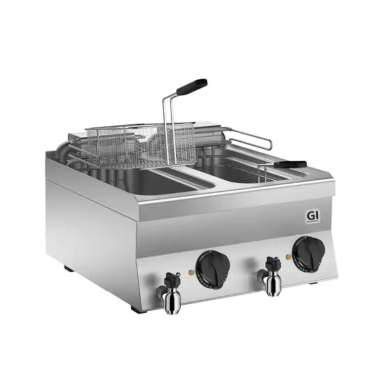 Alleen Vandaag 650 HP Elektrische Friteuse Extra 2x 10 Liter - 18 kW- 700x650x(H)295mm