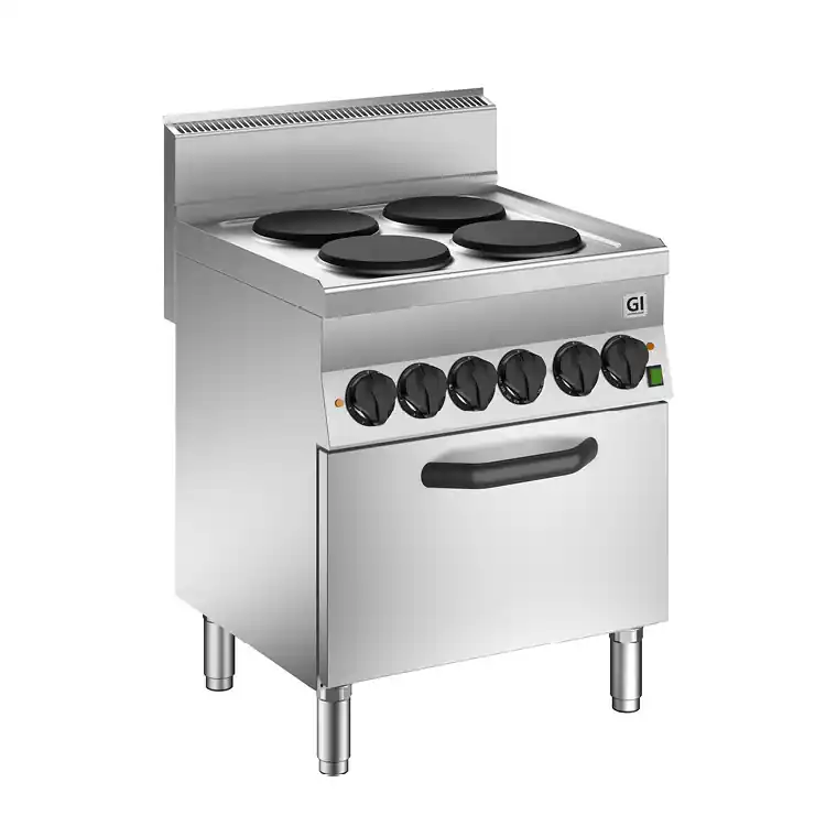 650 HP Kooktoestel - 4 Kookplaten + Elektrische GN1/1 Oven - 12,4 kW - 700x650x(H)870mm Speciale Aanbieding