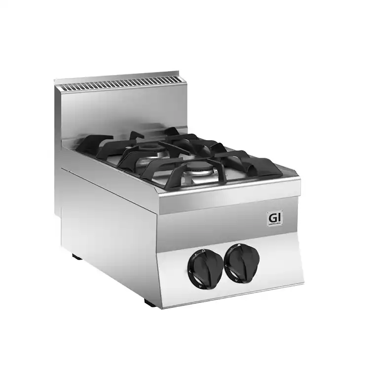 650 HP Gaskooktoestel - 2 Branders 9,5 kW - 400x650x(H)295mm Weekendaanbieding