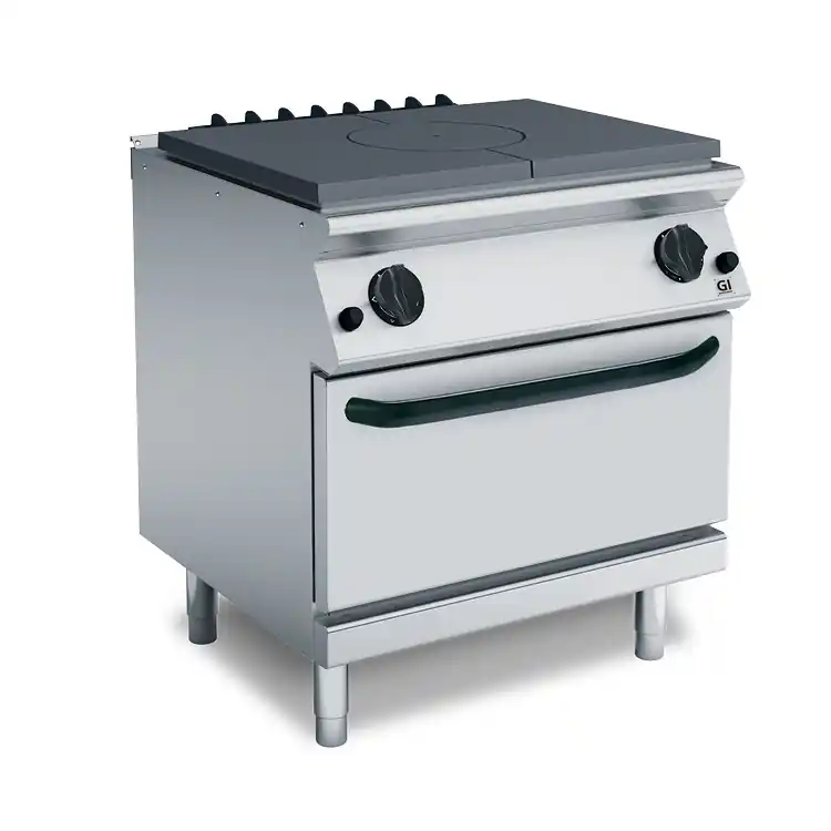 700 HP Platenfornuis Met Gasoven - 17 kW - 800x730x(H)870mm Direct Verzonden