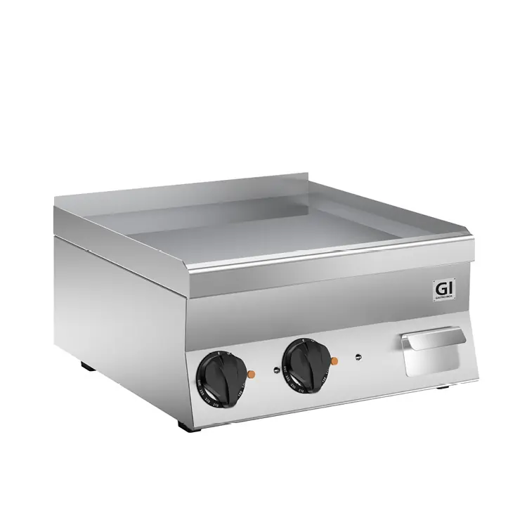 Beperkt Aanbod 650 HP Elektrische Bakplaat - Gladde Verchroomde Plaat - 400V 7,8 kW - 600x600x(H)295mm