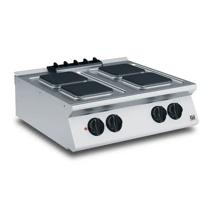 700 HP Kooktoestel 4 Vierkante Kookplaten - 10,4 kW - 800x730x(H)250mm Must-Have