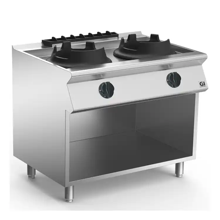 Lage Prijs 700 HP Wokbrander 2 Brander 2x14kW1000x730x(H)870mm