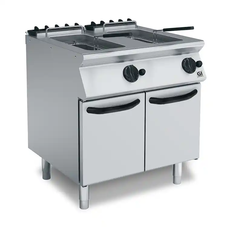 700 HP Gasfriteuse 2x 15 Liter - 28 kW - 800x730x(H)870mm Op = Op