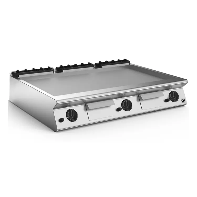 700 HP Gasbakplaat Glad RVS Plaat - 21 kW - 1200x730x(H)250m Speciale Aanbieding