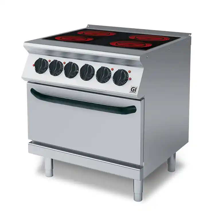 Aanbieding 700 HP Keramische Kookplaat - 4 Kookzones + Elektrische Oven - 16 kW - 800x730x(H)870mm