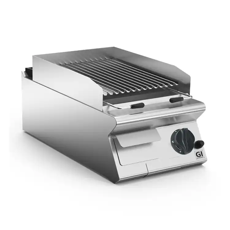 Direct Verzonden 700 HP Lavasteengrill Met Instelbaar Grillrooster - 10 kW - 400x730x(H)250mm