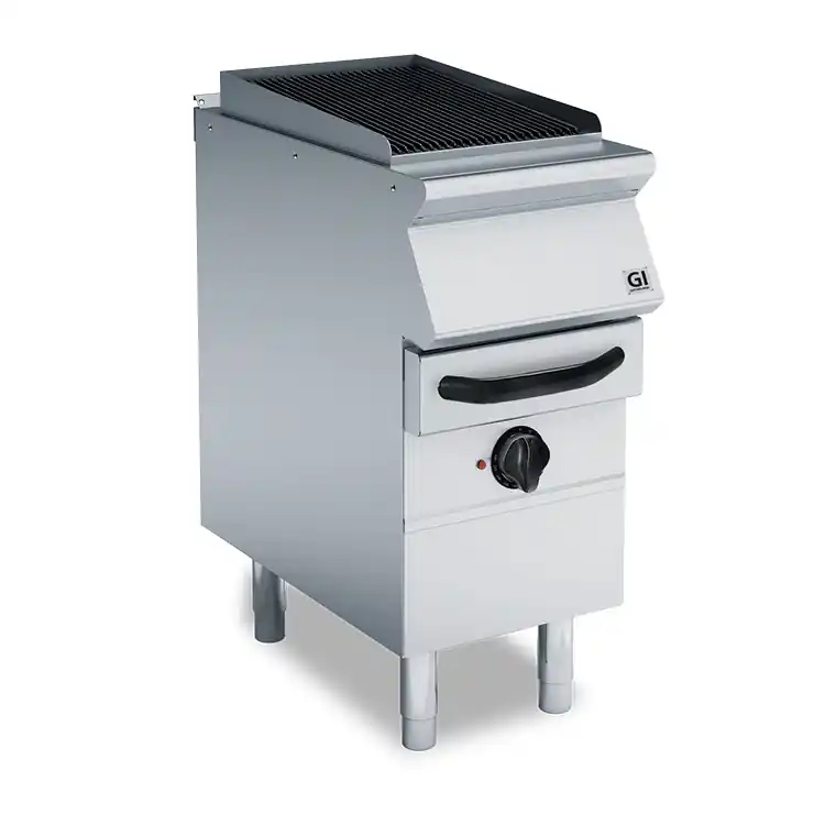 700 HP Waterbad Gasgrill Met 2 Gietijeren Roosters - 7,5 kW - 400x730x(H)870mm Betrouwbaar