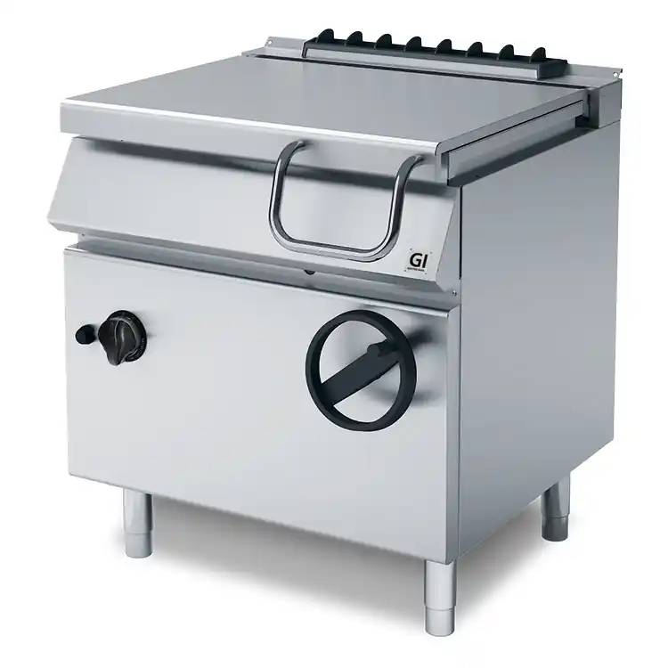 700 HP Kantelbare Gas Braadpan - 60 Liter - Dubbelwandig Stalen Bodem - 14 kW - 800x730x(H)870mm Merkproduct