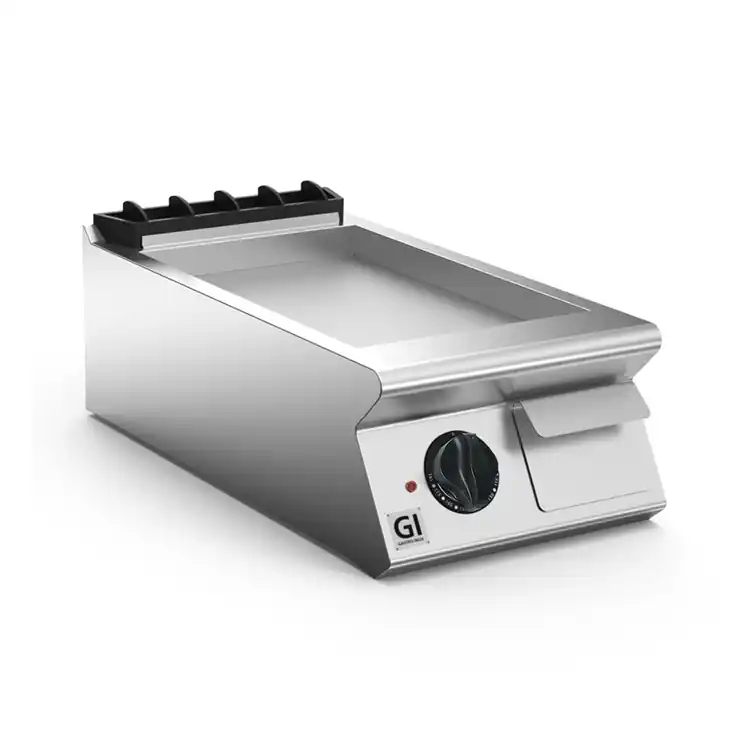 700 HP Elektrische Bakplaat Gladde Geslepen Stalen Plaat - 5,4 kW - 400x730x(H)250mm Flitsaanbieding