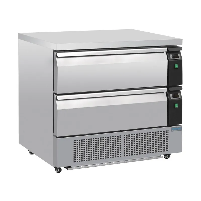 Hoge Kwaliteit U-serie Compacte Koel- vrieswerkbank - 2 Lades 4x GN 1/1 - 179 Liter - 905x700x(H)870mm