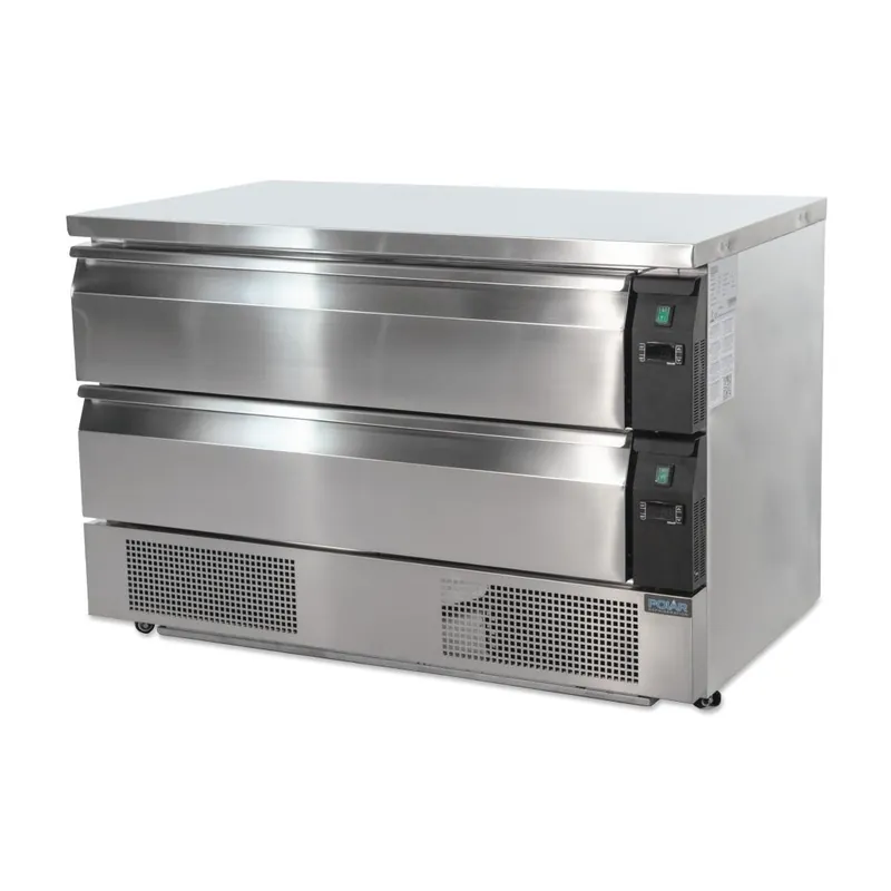 U-serie Compacte Koel- vrieswerkbank - 2 Lades 6x GN 1/1 - 265 Liter - 1230x700x(H)870mm Direct Verzonden