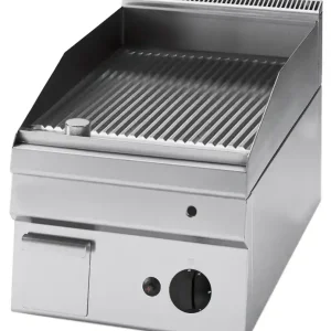 Betaalbaar Gas-Bakplaat GBP6 / GE-350 - Geribbelde Plaat - 4kW - 350x600x(H)300mm