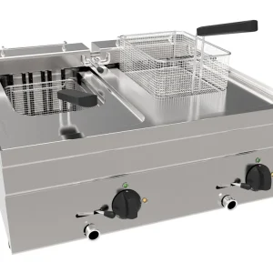 elektrische friteuse EF6 / 2B8LT - 2x 8 Liter - 12kW - 700x600x(H)300mm Bestseller
