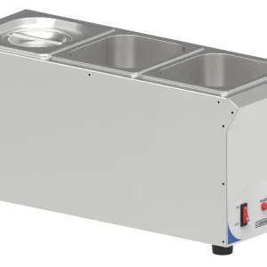 Exclusieve Aanbieding Bain Marie Voor Saus - 3 x GN 1/6 - Compact - 800W - 208x555x(H)255