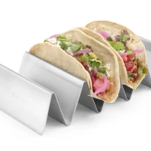 RVS Taco Houder - 4 Vakken - 225x115x(H)50mm Koopje