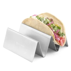 Koopje RVS Taco Houder - 2 Vakken - 135x115x(H)50mm