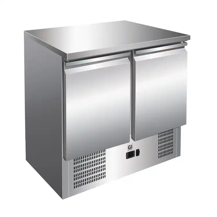 RVS Horeca Koelwerkbank 2 Deuren | Geforceerd Gekoeld | 900x700x(H)860mm Betaalbaar