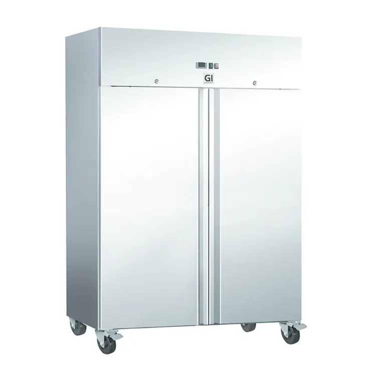 RVS Horeca Vriezer 1200 Liter | Geforceerd Gekoeld | Op Wielen | 1340x800x(H)2010mm Koopje