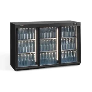 Tijdelijk Beschikbaar Flessenkoeling 3-Deurs - Antraciet - Gamko LG3/315SD Maxiglass - 315L - Schuifdeuren - 1350x576x850mm