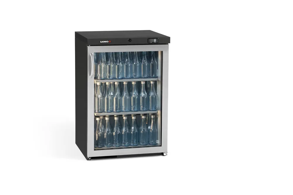 Flessenkoeling 1-Deurs (Rechtsdraaiend) - Chroomstaal - Gamko LG3/150RGCS - 140L - 600x576x840/850mm Exclusieve Aanbieding