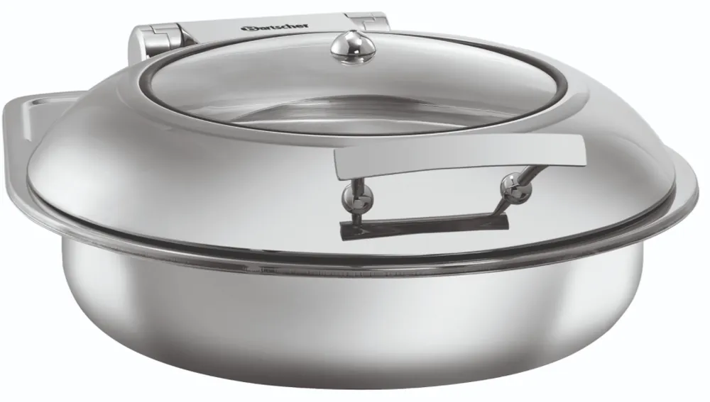 Weekendaanbieding Chafing dish 6,2 Liter Flexible - Rond Model Met Kijkvenster - 435x472x(H)185mm