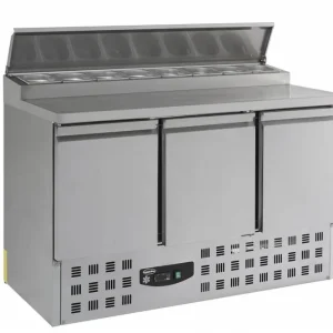Salade RVS - 3 deuren - 1365x700x(h)970mm Favoriet