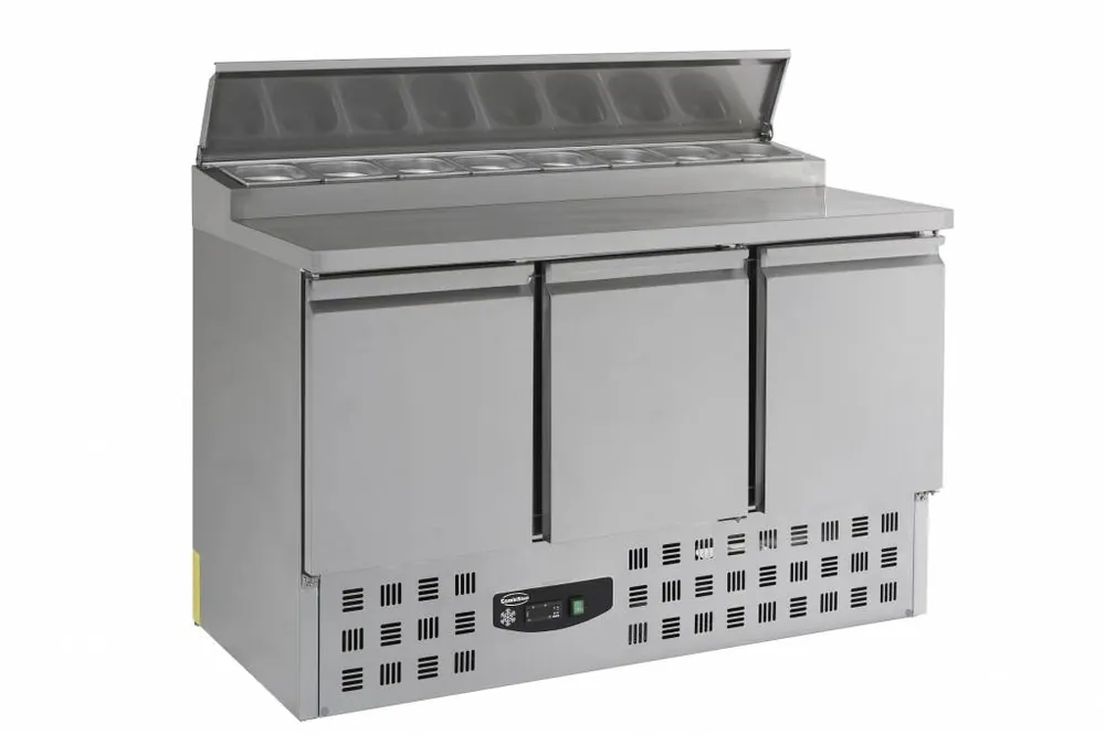 Salade RVS - 3 deuren - 1365x700x(h)970mm Favoriet