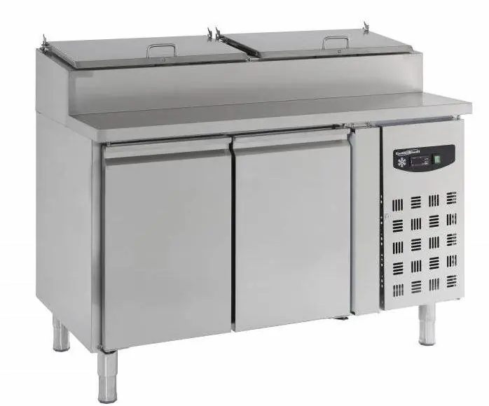 RVS Saladette - 2 Deurs - 1360x700x1085(h)mm Op = Op