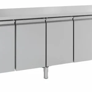 Koelwerkbank - RVS - 4 deurs - 223x60x(h)86cm Gecertificeerd