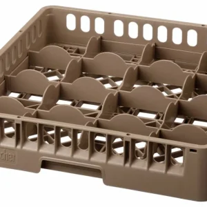 Uitverkoop Glazen mand - 16 compartimenten - Stapelbaar - 500x500x(h)142mm